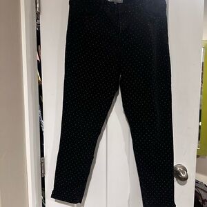 Wit & Wisdom Black Pants with White Dots